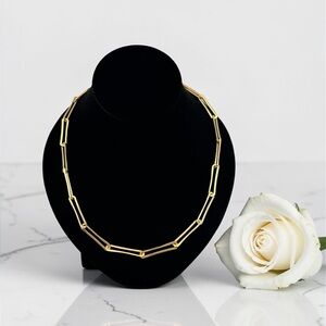 Monica Vinader Alta Long Link Necklace 18K Gold Vermeil 925 Sterling Silver 22”